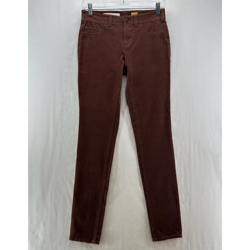 Pilcro Anthropologie Jeans Womens Sz 26 Corduroy Low Rise Skinny Stretch Rust